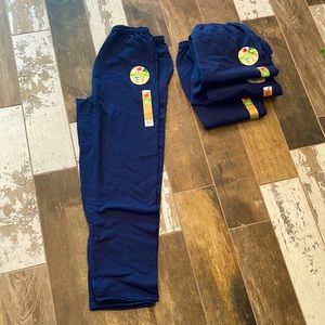 Hanes Navy Blue Open Leg Sweatpants